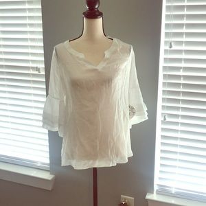 White sheer shirt